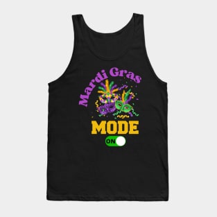 Mardi Gras Carnival Party Mode ON T-Shirt Mug Sticker Apparel Gift Tank Top